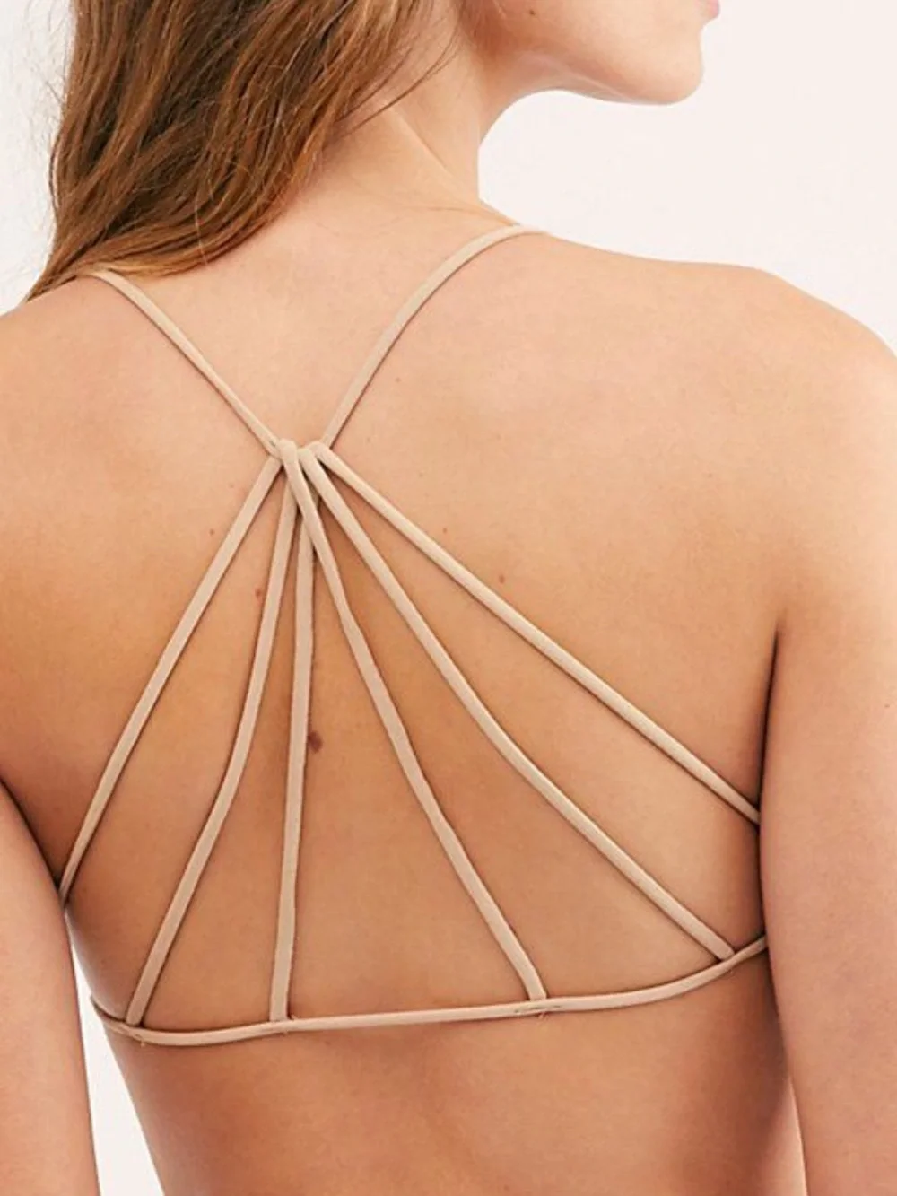 Free People Beige Strappy Back Bralette